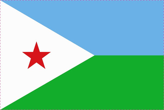 Sticker flag of Djibouti 5-60cm Weatherproof ES-FL-DSC