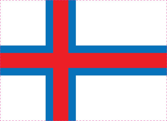 Sticker flag of Faroe Islands 5-60cm Weatherproof ES-FL-FAE