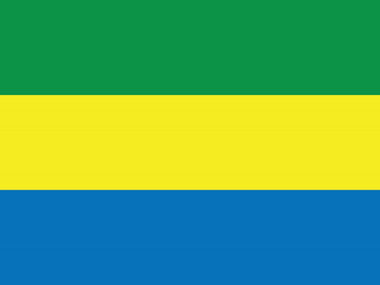 Sticker flag of Gabun 5-60cm Weatherproof ES-FL-GAB