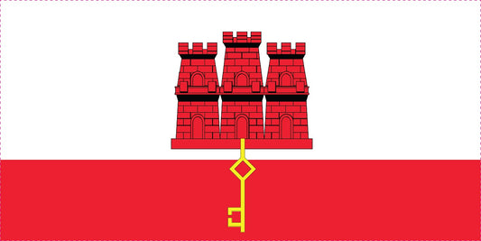 Sticker flag of Gibraltar 5-60cm Weatherproof ES-FL-GIB