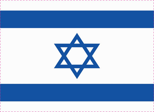 Sticker flag of Israel 5-60cm Weatherproof ES-FL-ISR