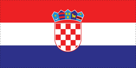 Sticker flag of Croatia 5-60cm Weatherproof ES-FL-KRO