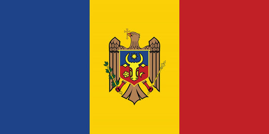 Sticker flag of Moldova 5-60cm Weatherproof ES-FL-MOL