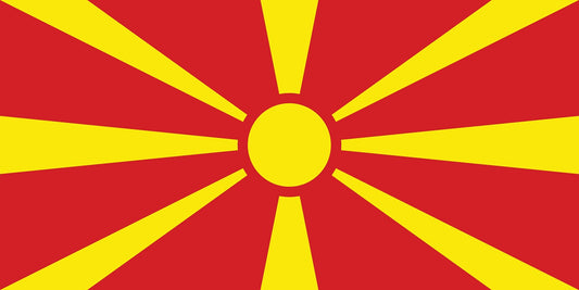 Sticker flag of Macedonia 5-60cm Weatherproof ES-FL-MZD