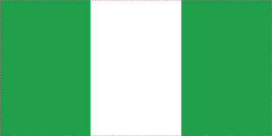 Sticker flag of Nigeria 5-60cm Weatherproof ES-FL-NGE