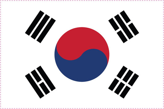 Sticker flag of South Korea 5-60cm Weatherproof ES-FL-SKO