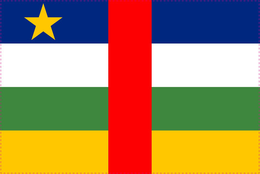Sticker flag of Central African Republic 5-60cm Weatherproof ES-FL-ZEA