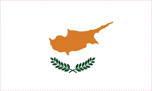 Sticker flag of Cyprus 5-60cm Weatherproof ES-FL-ZYP