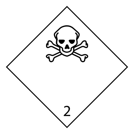 100 Dangerous Goods Labels "LH-GG-02-05" 5x5cm or 10x10 cm made of paper or plastic LH-GG-02-05