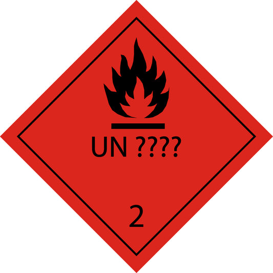 100 Dangerous Goods Labels "LH-GG-02-08" 5x5cm or 10x10 cm made of paper or plastic LH-GG-02-08