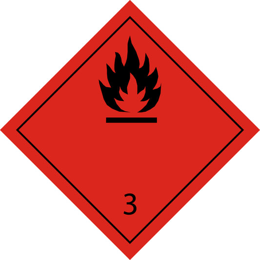 100 Dangerous Goods Labels "LH-GG-03-01" 5x5cm or 10x10 cm made of paper or plastic LH-GG-03-01
