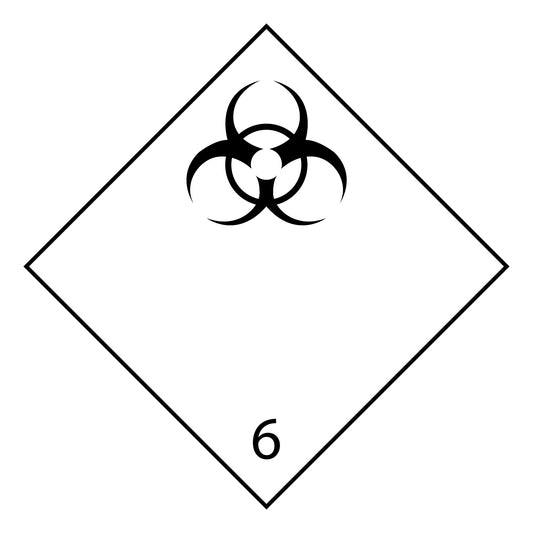 100 Dangerous Goods Labels "LH-GG-06-04" 5x5cm or 10x10 cm made of paper or plastic LH-GG-06-04