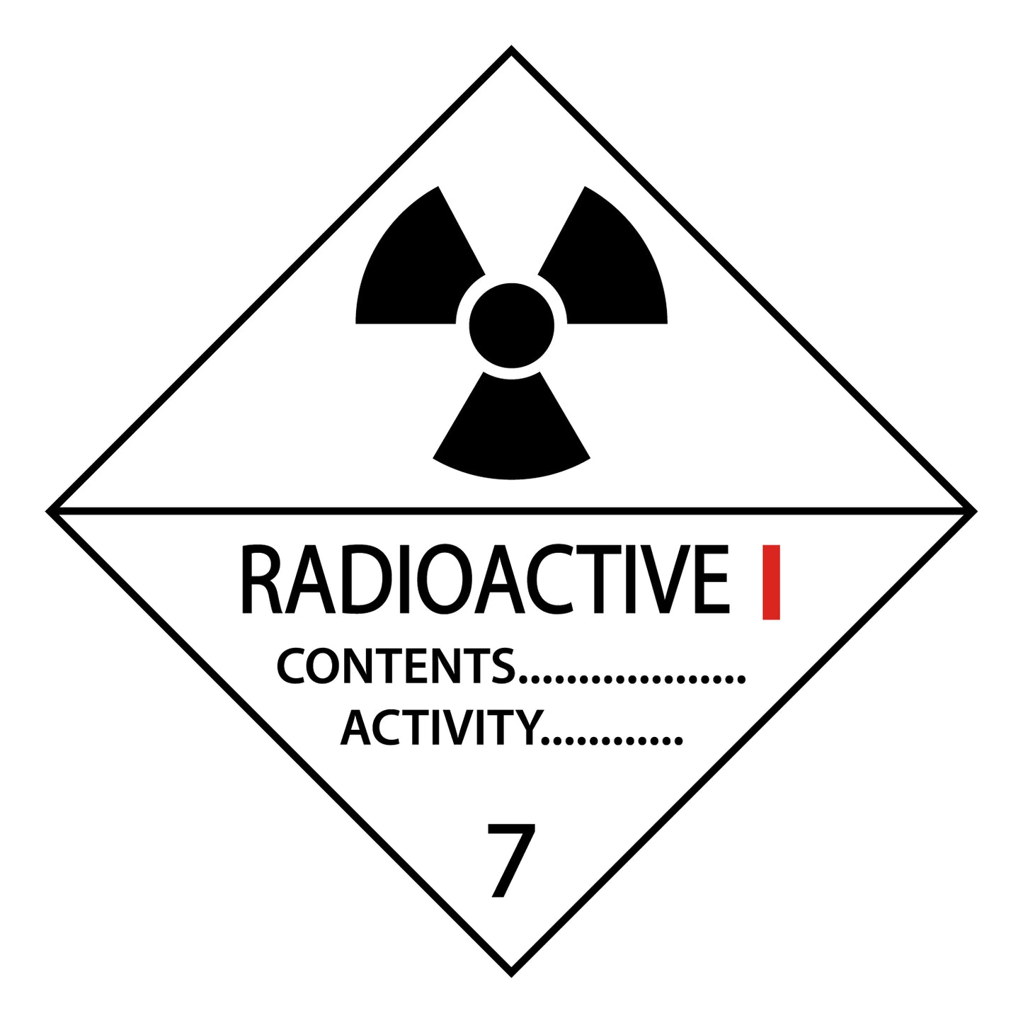 100 Dangerous Goods Labels "LH-GG-07-01" 5x5cm or 10x10 cm made of paper or plastic LH-GG-07-01