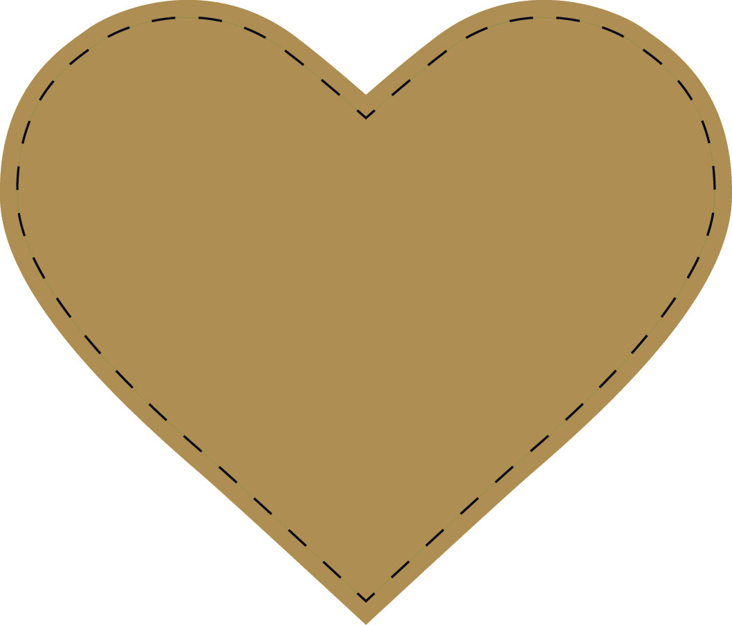 Heart sticker 1 - 10cm gold, silver and red, outdoor resistant, unprinted