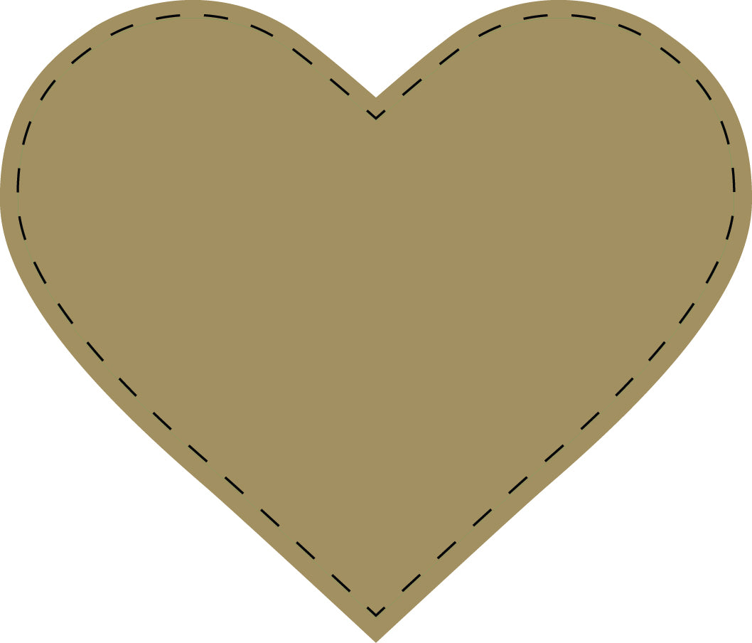 Heart sticker 1 - 10cm gold, silver and red, outdoor resistant, unprinted