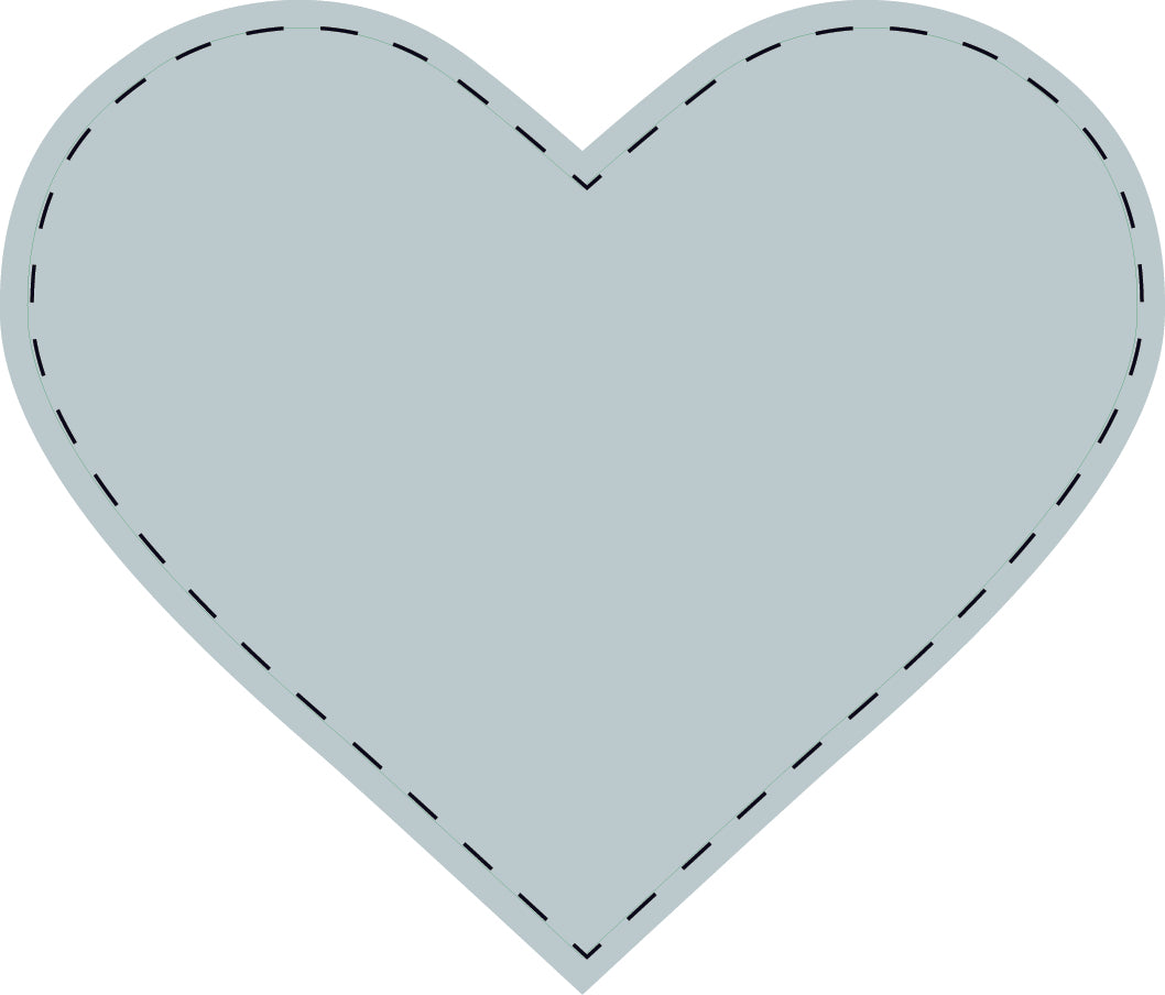 Heart sticker 1 - 10cm gold, silver and red, outdoor resistant, unprinted