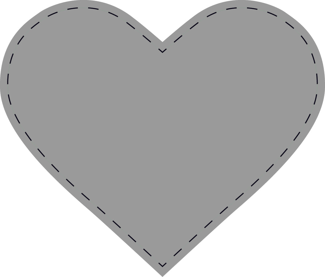 Heart sticker 1 - 10cm gold, silver and red, outdoor resistant, unprinted