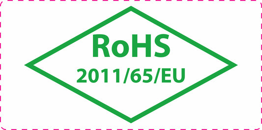 100x electrical appliances License plate Rohs "ROHS STICKER 2011/65/EU CONFORM" LH-R-600