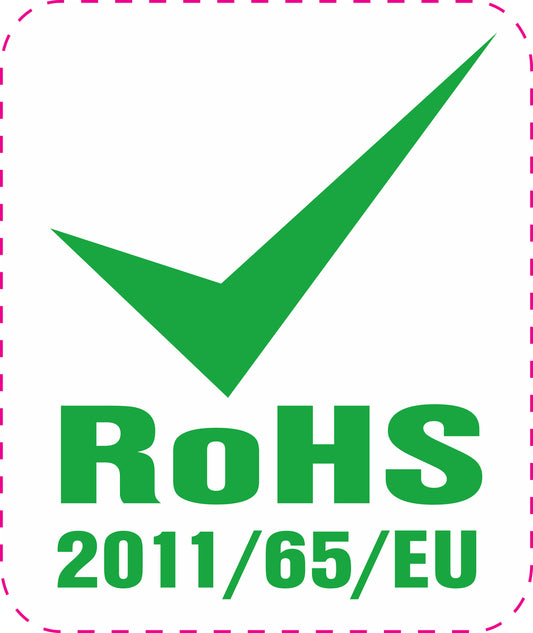 100x electrical appliances License plate Rohs "ROHS STICKER 2011/65/EU CONFORM" LH-R-800