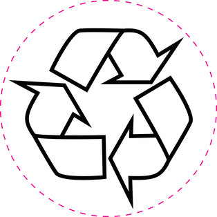 100 recycling stickers "Recycling symbol" LH-RYCL-100