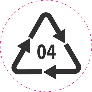 Recyclin Code Sticker 100 recycling stickers