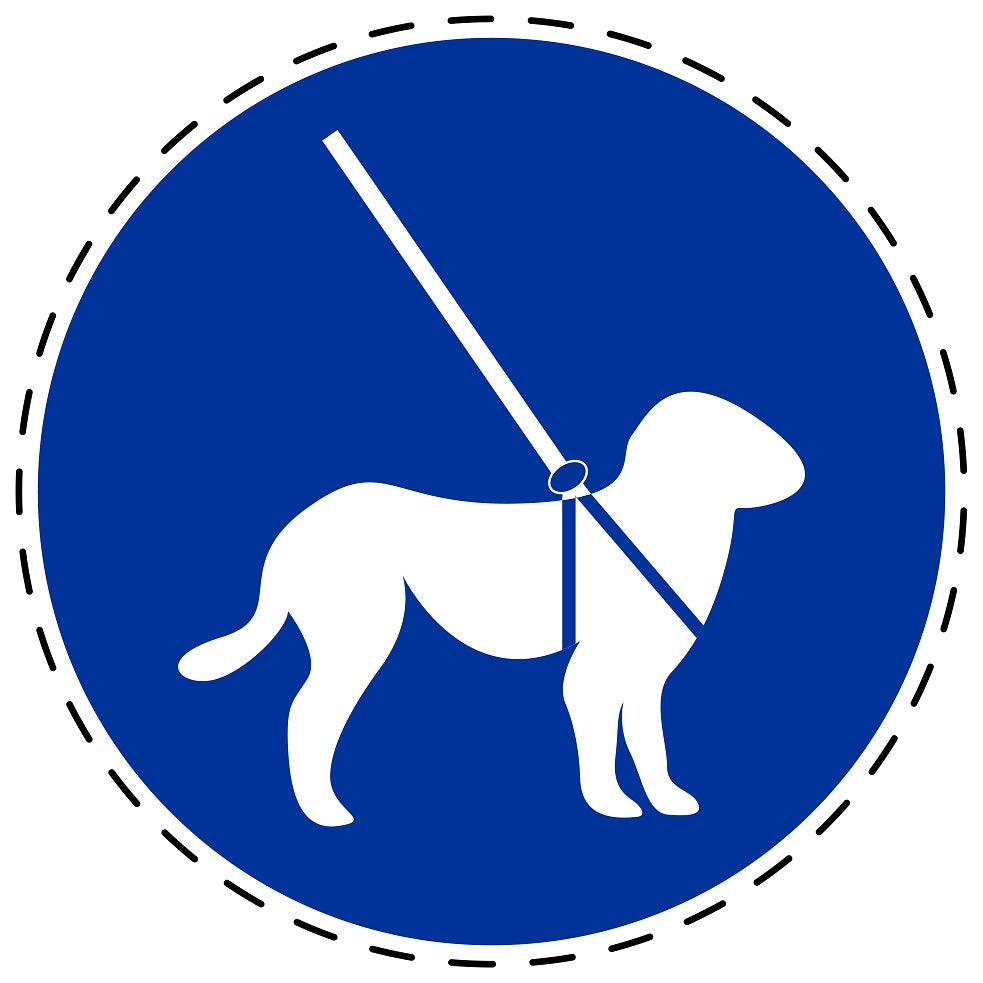 Mandatory stickers “Leash compulsory” made of PVC plastic, LH-SIM1940