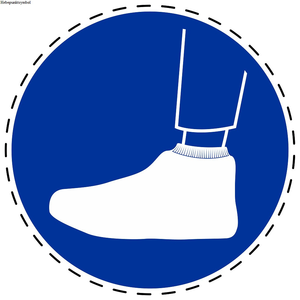 Mandatory stickers “Wearing overshoes” made of PVC plastic, LH-SIM1970