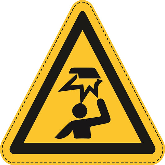 Warning sticker "Warning about r" made of PVC plastic, ES-SIW-033