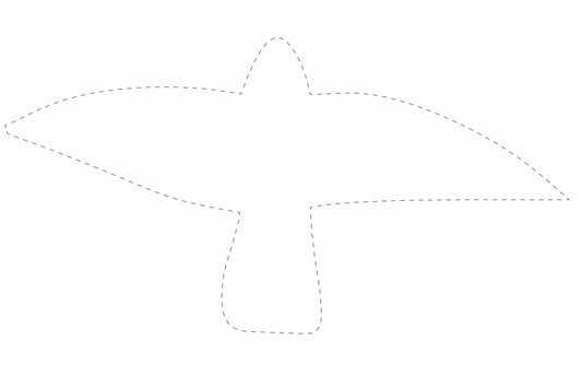 Bird protection sticker 60-100 cm LH-VOG-10-0, white color, made of weatherproof plastic.