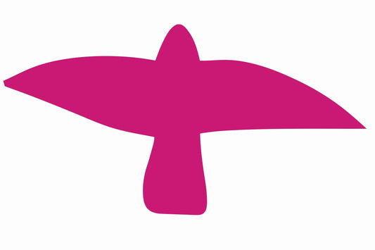 Bird protection sticker 10-50 cm LH-VOG-10-26, magenta color, made of weatherproof plastic.