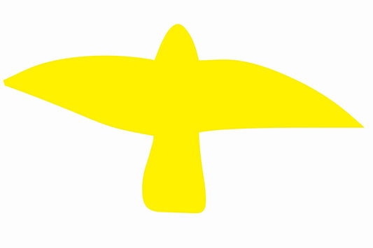 Bird protection sticker 10-50 cm LH-VOG-10-3, yellow color, made of weatherproof plastic.