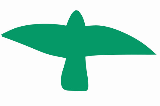 Bird protection sticker 10-50 cm LH-VOG-10-54, dark green color, made of weatherproof plastic.
