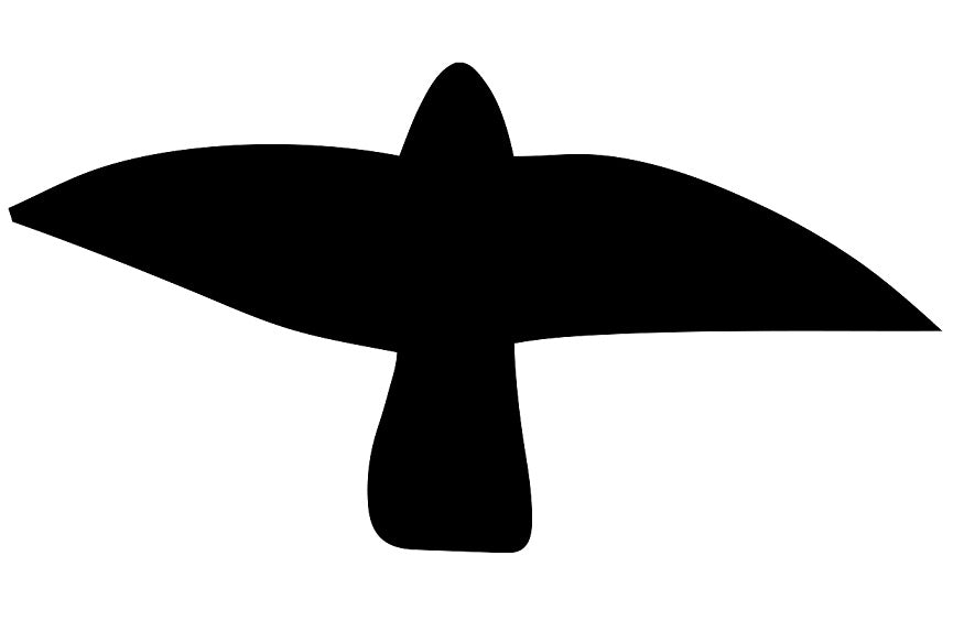 Bird protection sticker 60-100 cm LH-VOG-10-88, black color, made of weatherproof plastic