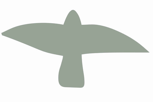 Bird protection sticker 10-50 cm LH-VOG-10-91, light gray color, made of weatherproof plastic.