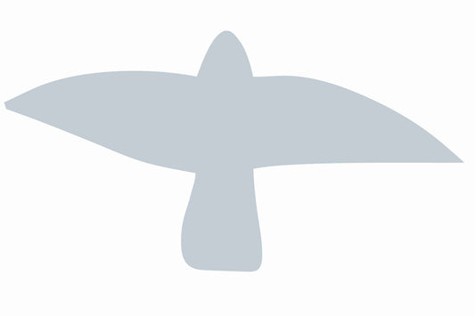 Bird protection sticker 10-50 cm LH-VOG-10-SIM, Silver matt, made of weatherproof plastic.