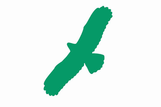 Bird protection sticker 10-50 cm LH-VOG-100-54, dark green color, made of weatherproof plastic