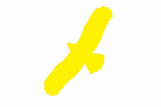 Bird protection sticker 10-50 cm LH-VOG-100-803, light yellow color, made of weatherproof plastic