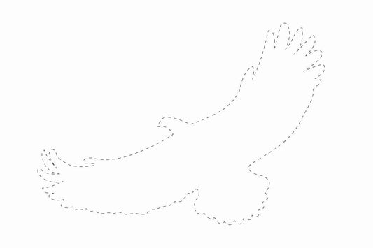 Bird protection sticker 10-50 cm LH-VOG-110-0, white color, made of weatherproof plastic