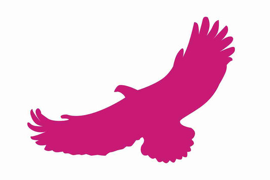 Bird protection sticker 60-100 cm LH-VOG-110-26, magenta color, made of weatherproof plastic