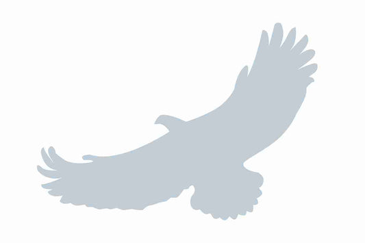 Bird protection sticker 10-50 cm LH-VOG-110-SIM, Silver matt, made of weatherproof plastic