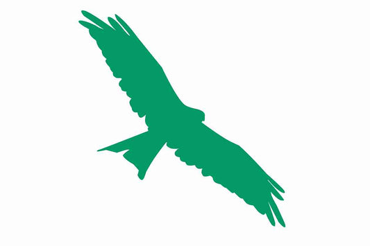 Bird protection sticker 10-50 cm LH-VOG-130-54, dark green color, made of weatherproof plastic
