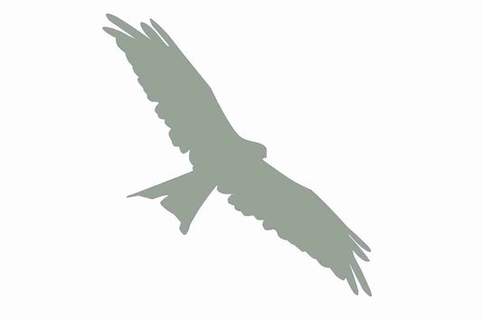 Bird protection sticker 10-50 cm LH-VOG-130-91, light gray color, made of weatherproof plastic