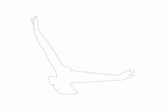 Bird protection sticker 10-50 cm LH-VOG-140-0, white color, made of weatherproof plastic