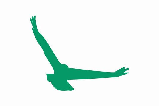 Bird protection sticker 60-100 cm LH-VOG-140-54, dark green color, made of weatherproof plastic