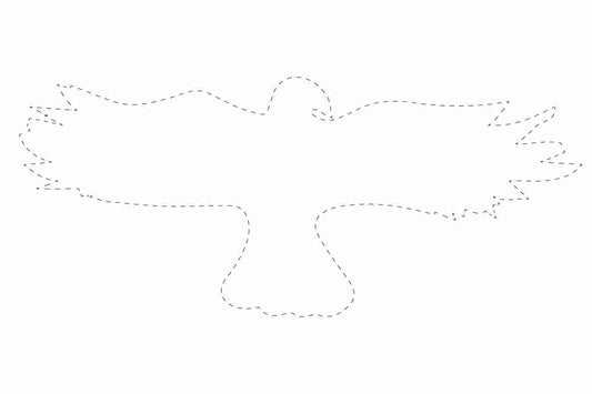 Bird protection sticker 10-50 cm LH-VOG-20-0, white color, made of weatherproof plastic.