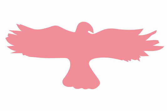 Bird protection sticker 10-50 cm LH-VOG-20-21, light pink color, made of weatherproof plastic.