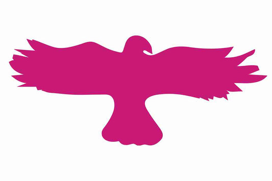 Bird protection sticker 10-50 cm LH-VOG-20-26, magenta color, made of weatherproof plastic.