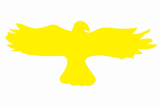 Bird protection sticker 10-50 cm LH-VOG-20-3, yellow color, made of weatherproof plastic.