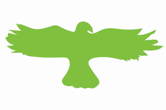 Bird protection sticker 10-50 cm LH-VOG-20-67, green color, made of weatherproof plastic.