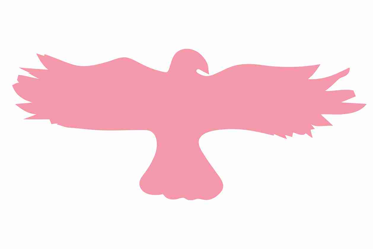Bird protection sticker 10-50 cm LH-VOG-20-812, light red color, made of weatherproof plastic.